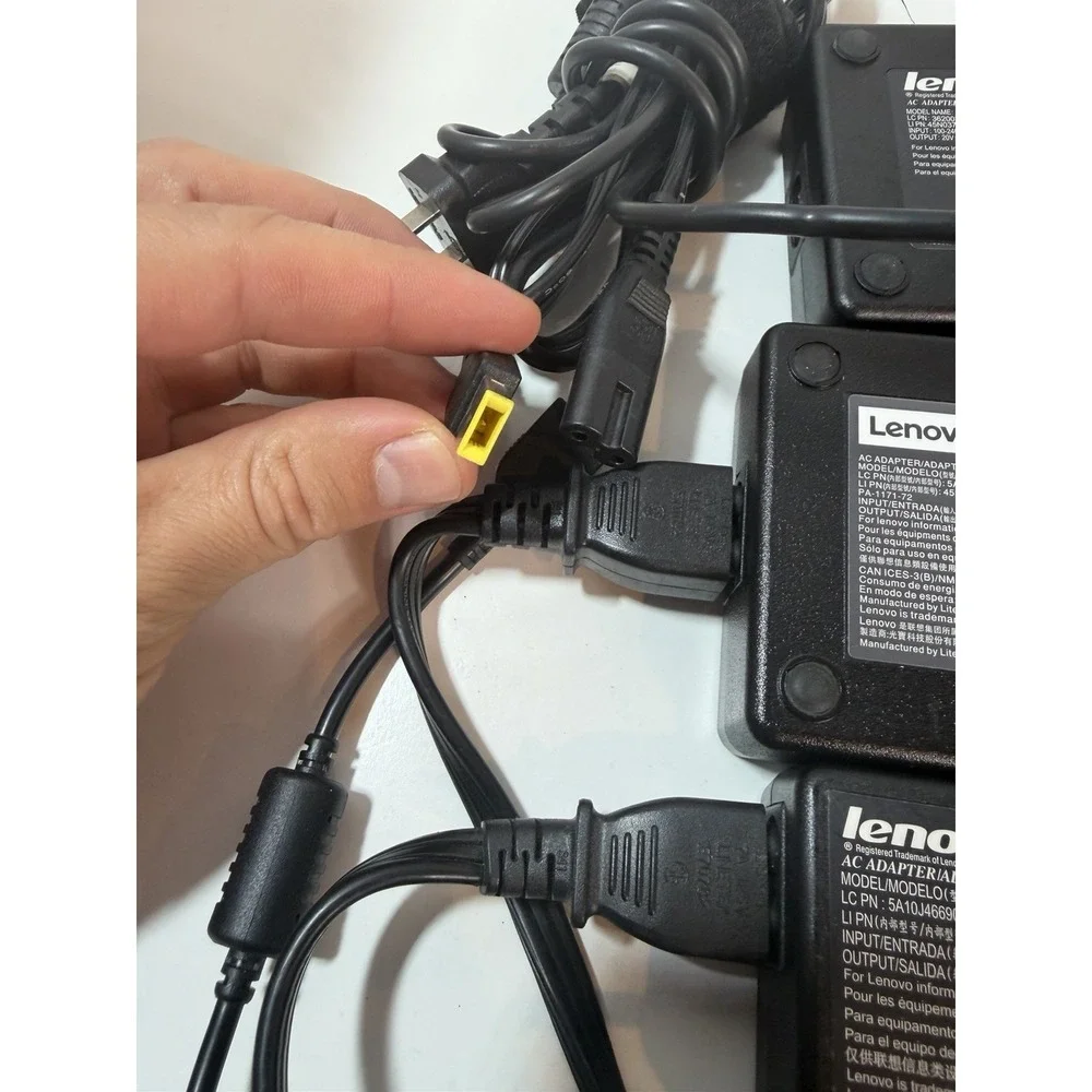 Lot of 19 Lenovo Laptop AC Adapters Mixed 45W 65W 90W 135W 170W OEM Chargers